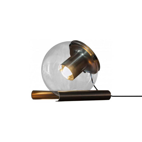 The Globe Table Lamp: Satin Gold + Anodic  Bronze