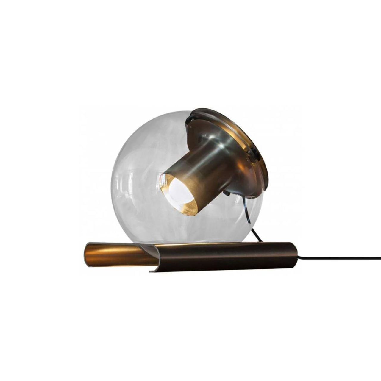 The Globe Table Lamp: Satin Gold + Anodic  Bronze