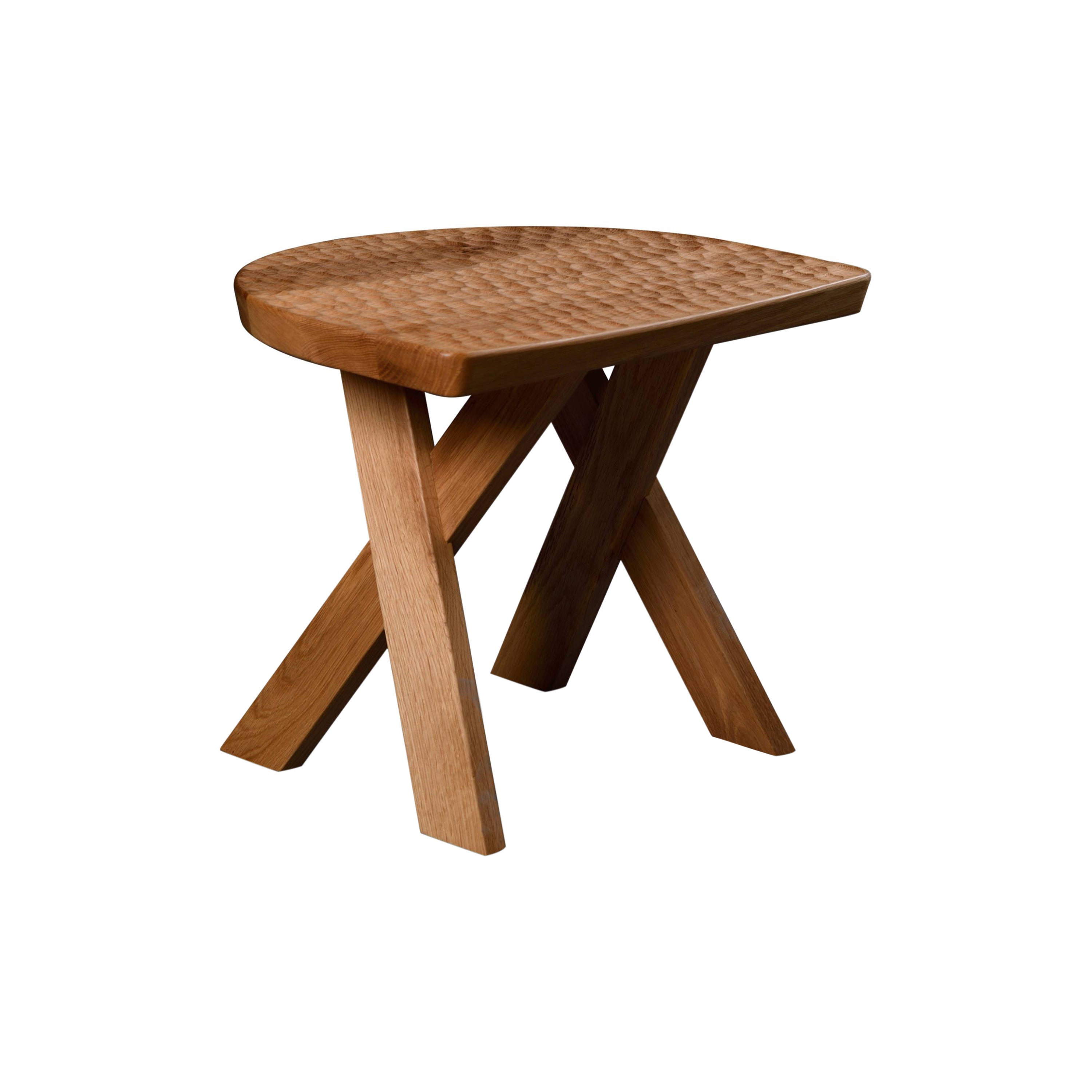 Touch Stool: Half Moon + Oiled Oak