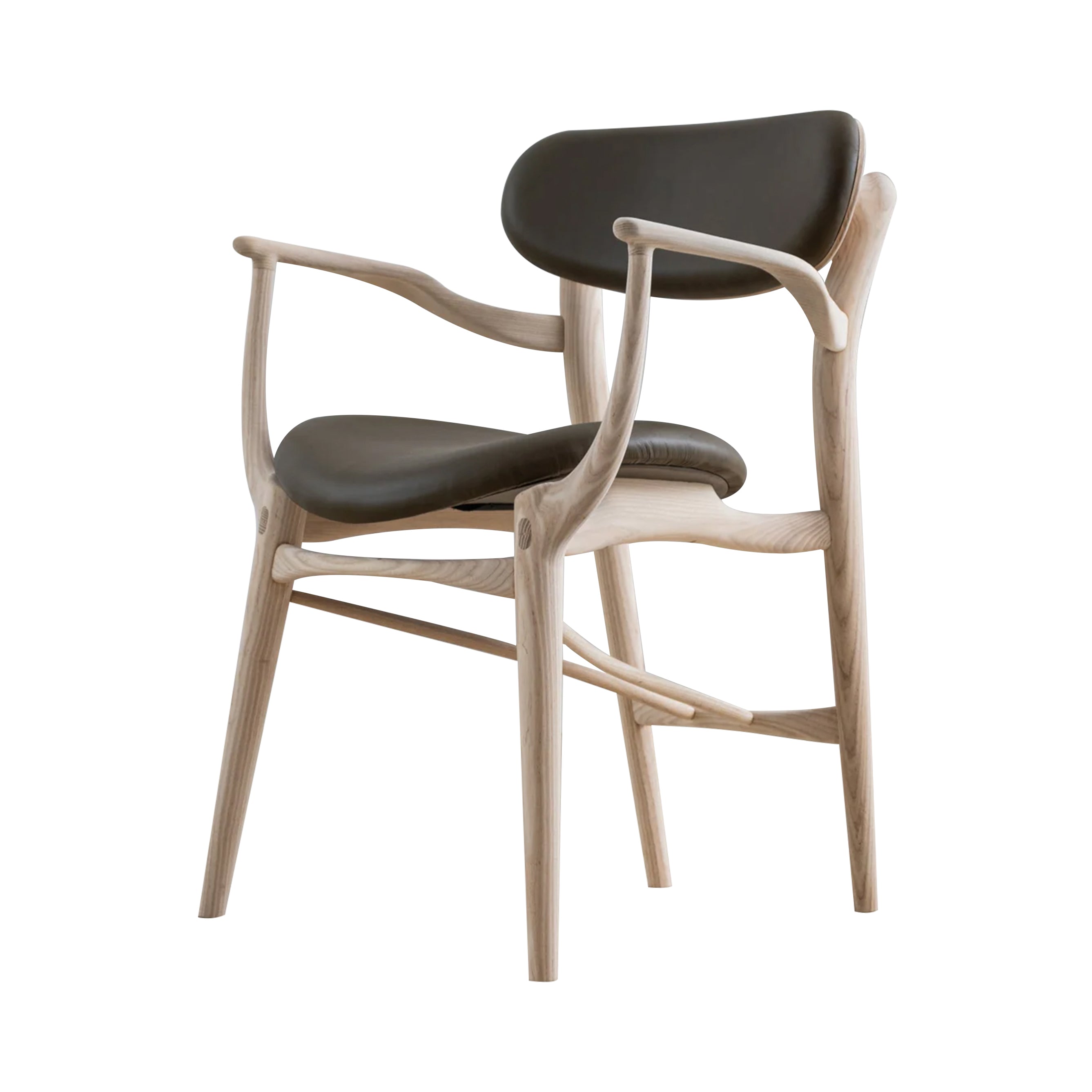 Fjoon Captain's Chair: White Ash + Envy 20324