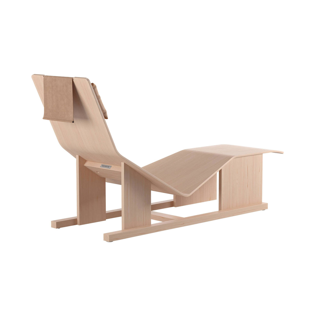 4PM Chaise Lounge: Natural Oak