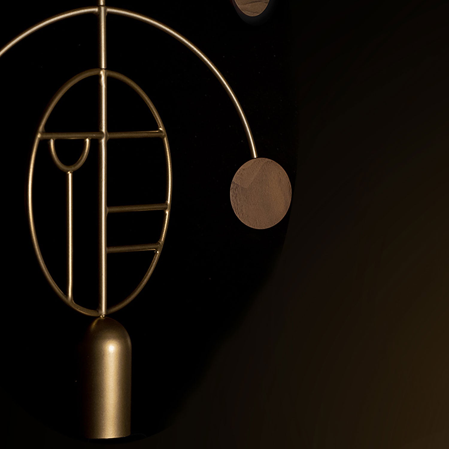 Wooden Dots Suspension Lamp: Oval with Stem