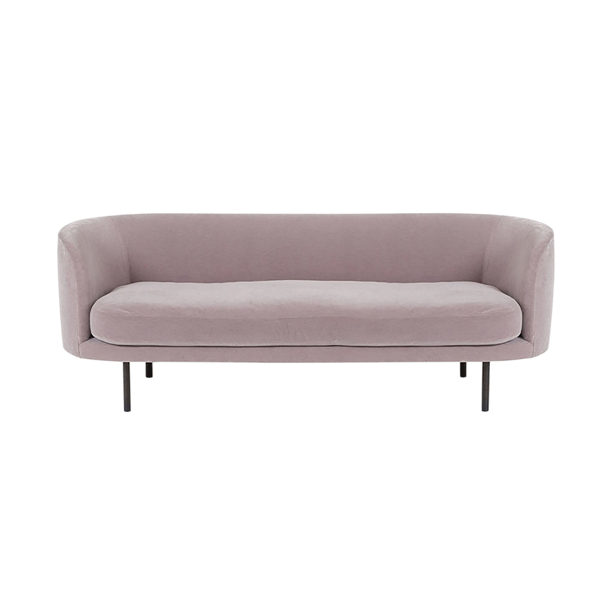 Continuous 2 Seater Sofa: Bench Cushion + Bronze
