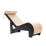 Vilan Recliner: Black + Saddle Leather Natural