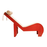 Vilan Recliner: Red + Saddle Leather Natural