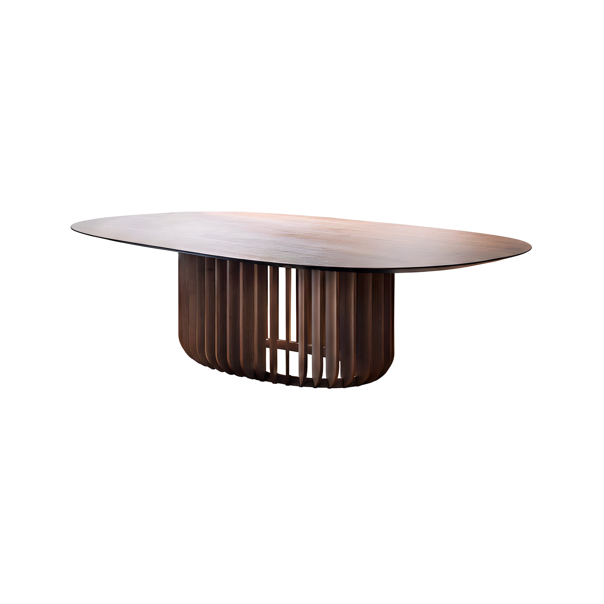 Juice Rectangular Table: Large + Canaletto Walnut + Canaletto Walnut