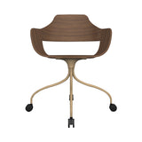 Showtime Chair with Wheel: Walnut + Beige