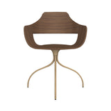 Showtime Chair with Swivel Base: Walnut + Beige