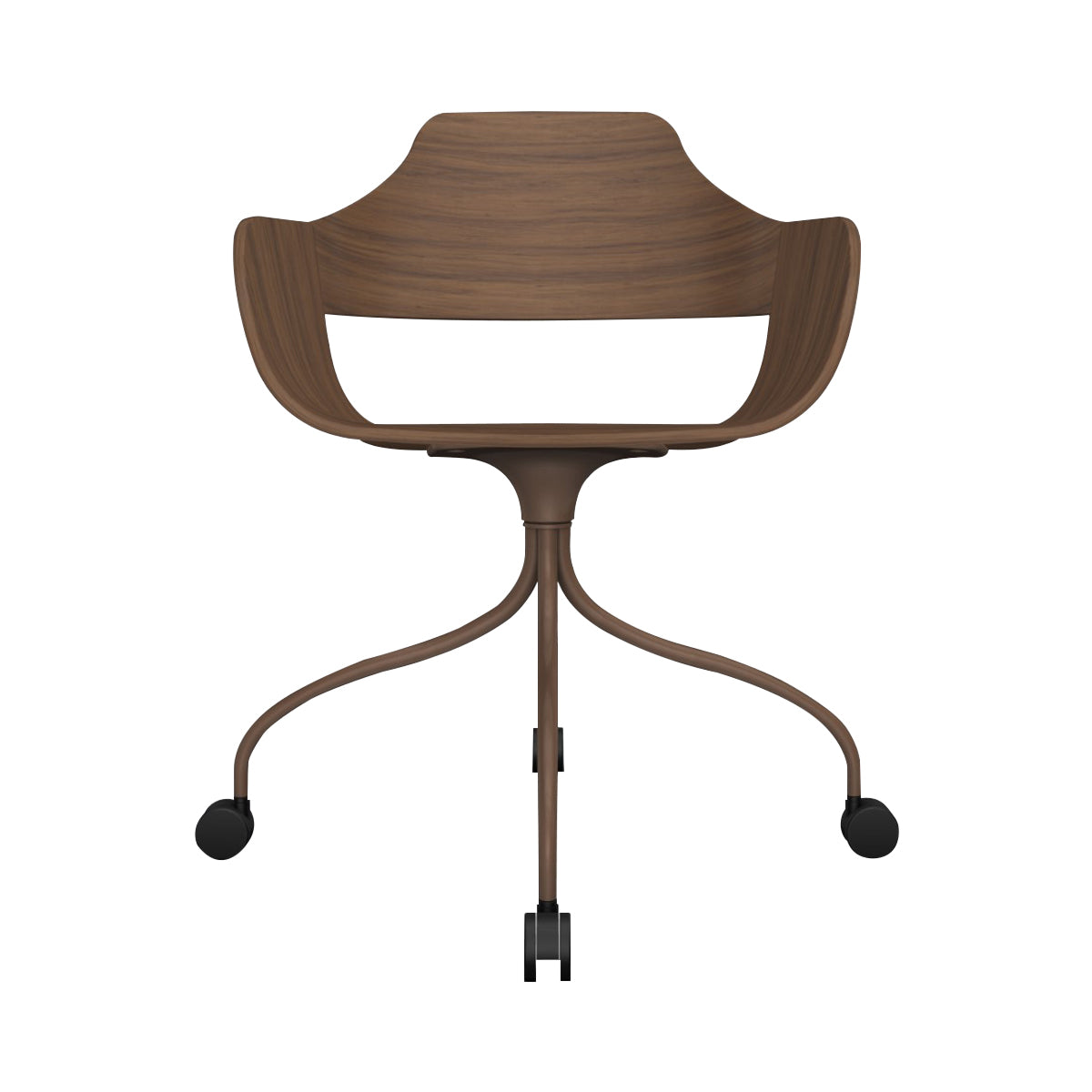 Showtime Chair with Wheel: Walnut + Pale Brown