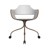 Showtime Chair with Wheel: Full Upholstered + Pale Brown