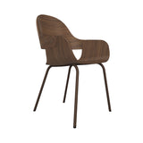 Showtime Nude Chair with Metal Base: Walnut Nature Effect + Pale Brown