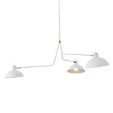 Waldorf Suspension Lamp: White + Brass