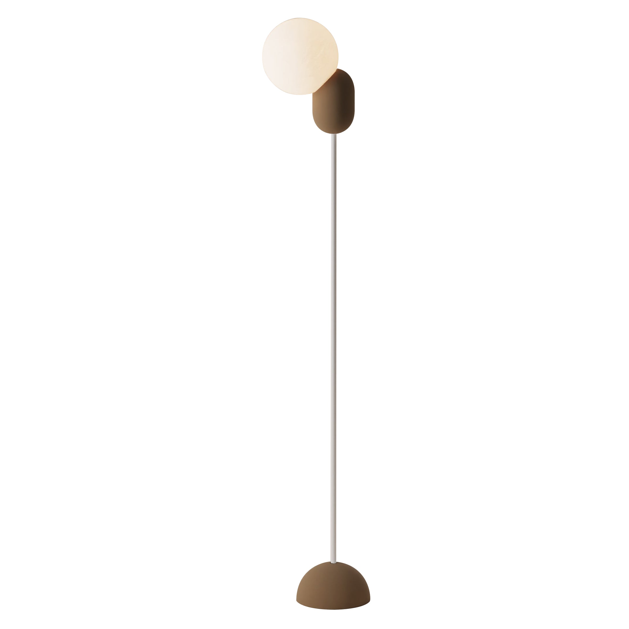 Cantilever Floor Light: Walnut + White