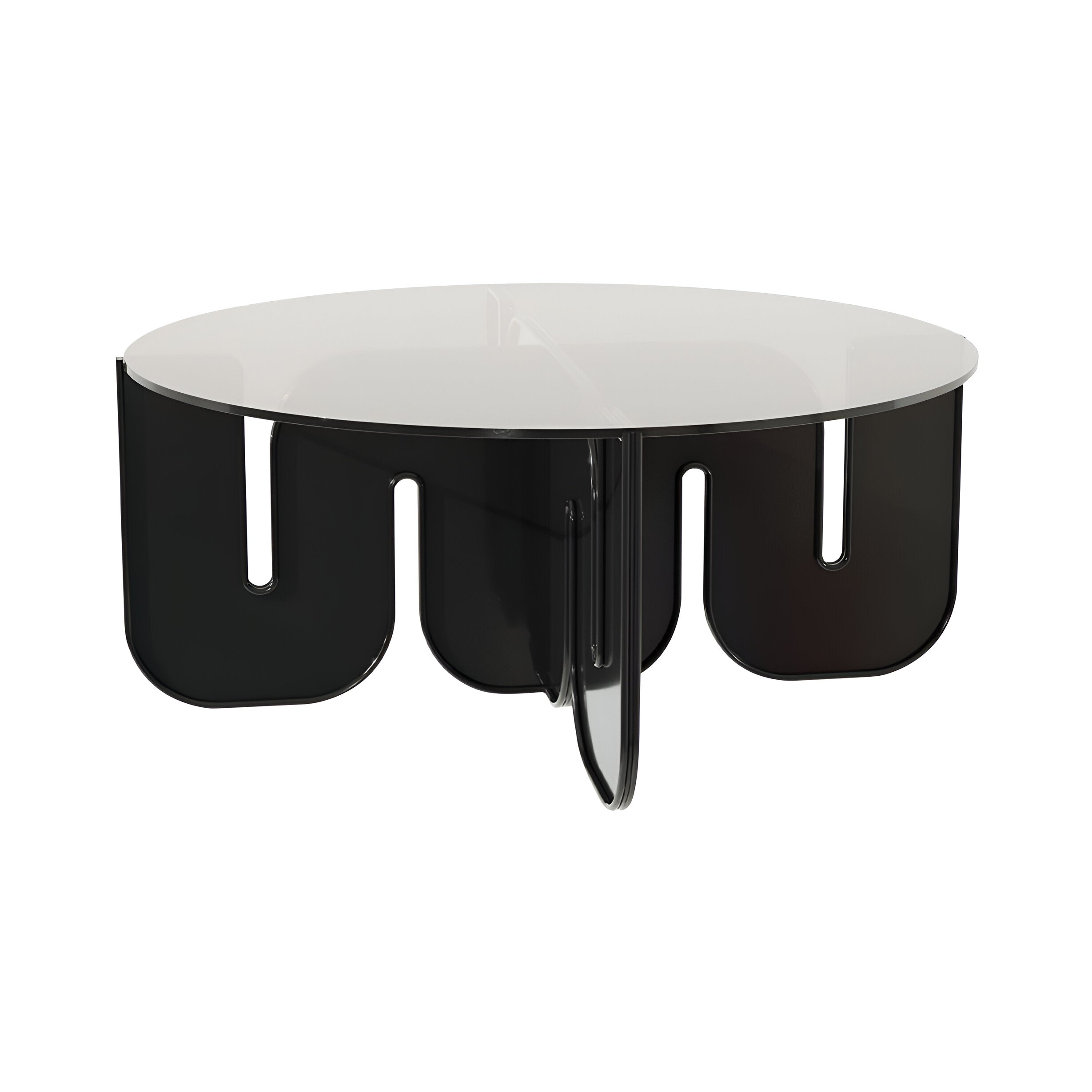 Wave Table: Clear Glass + Black