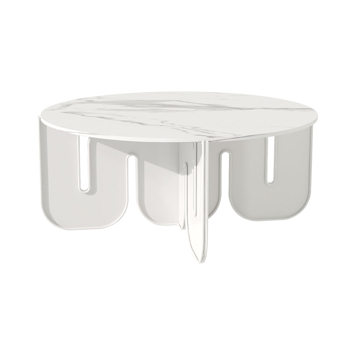 Wave Table: White Ceramic + White