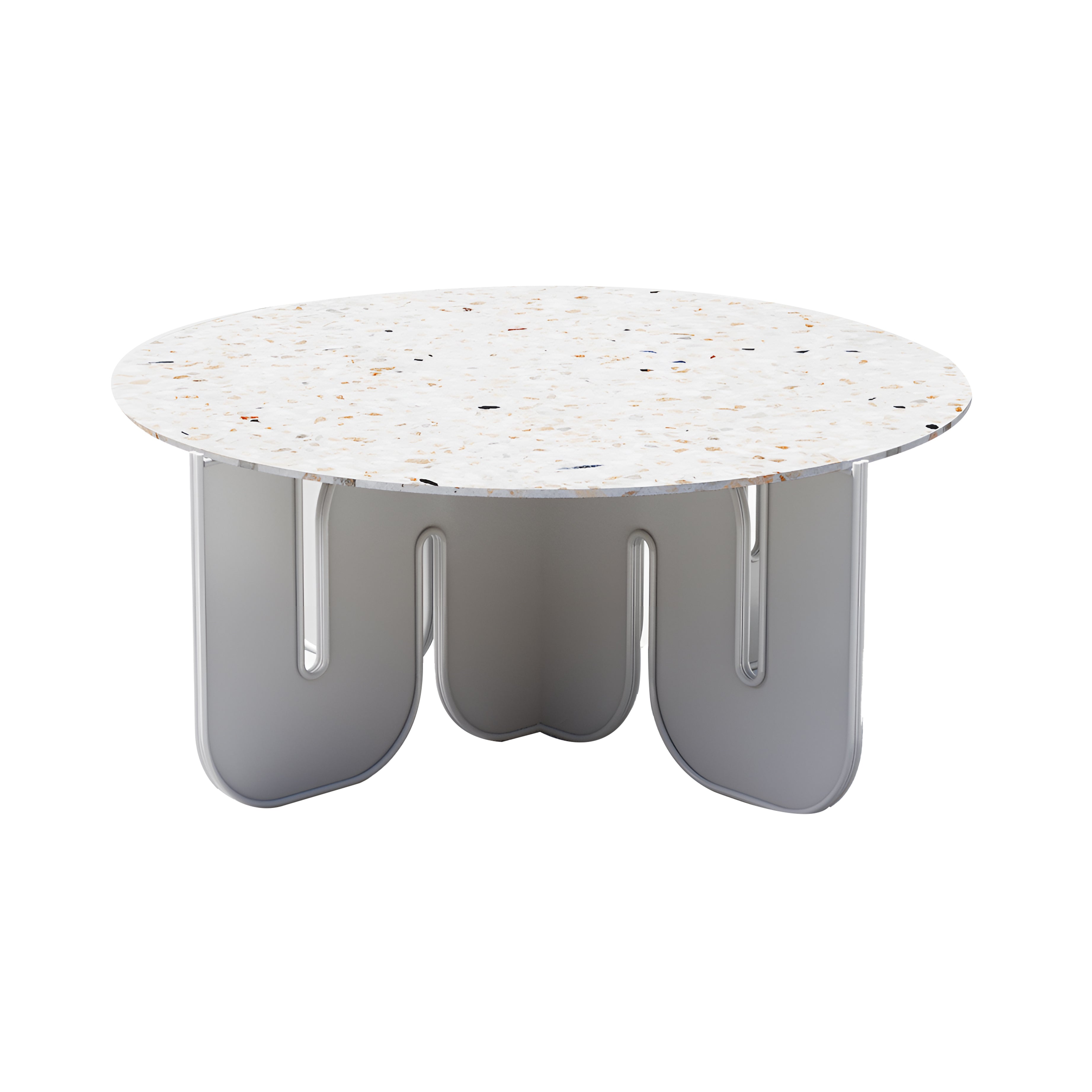 Wave Table: Terrazzo + White