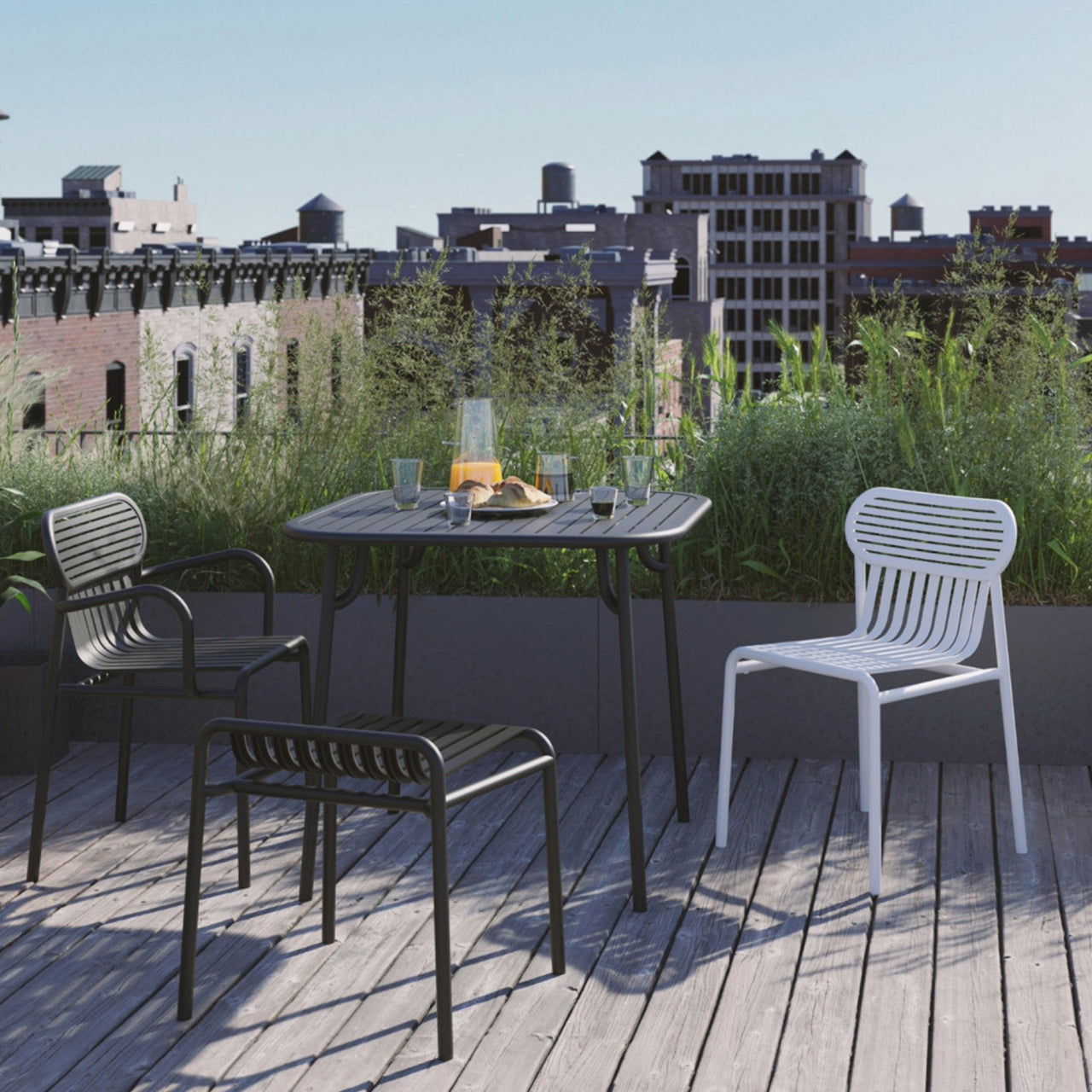 Week-End Square Dining Table with Slats