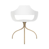 Showtime Chair with Swivel Base: Lacquered White + Beige