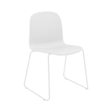 Visu Chair: Sled Base + White