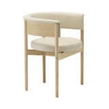 Minatomirai Cafe Side Chair N-SC01: Upholstered: Pure Oak + Leabelle Leather