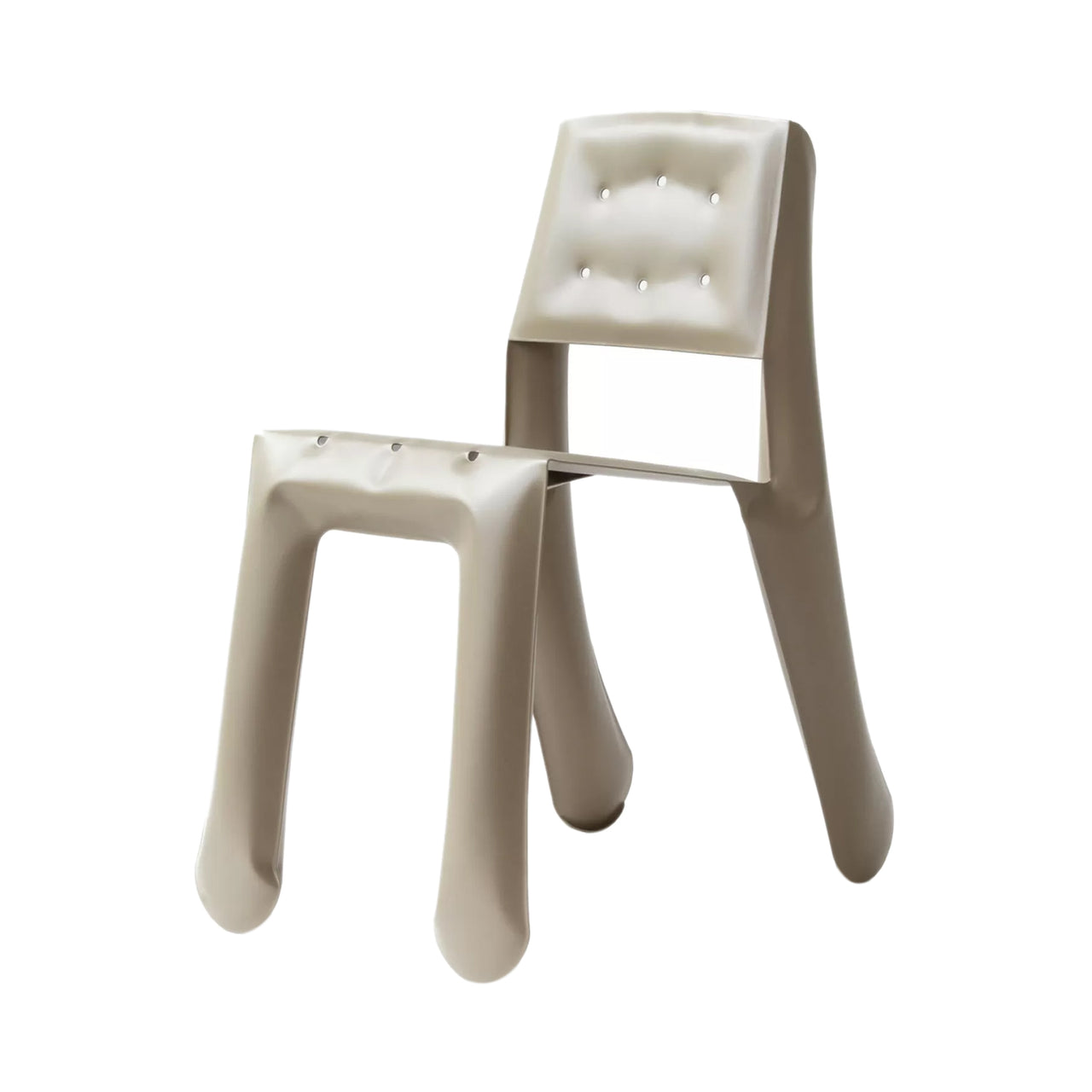 Chippensteel 0.5 Chair: Beige Grey Matt Aluminum