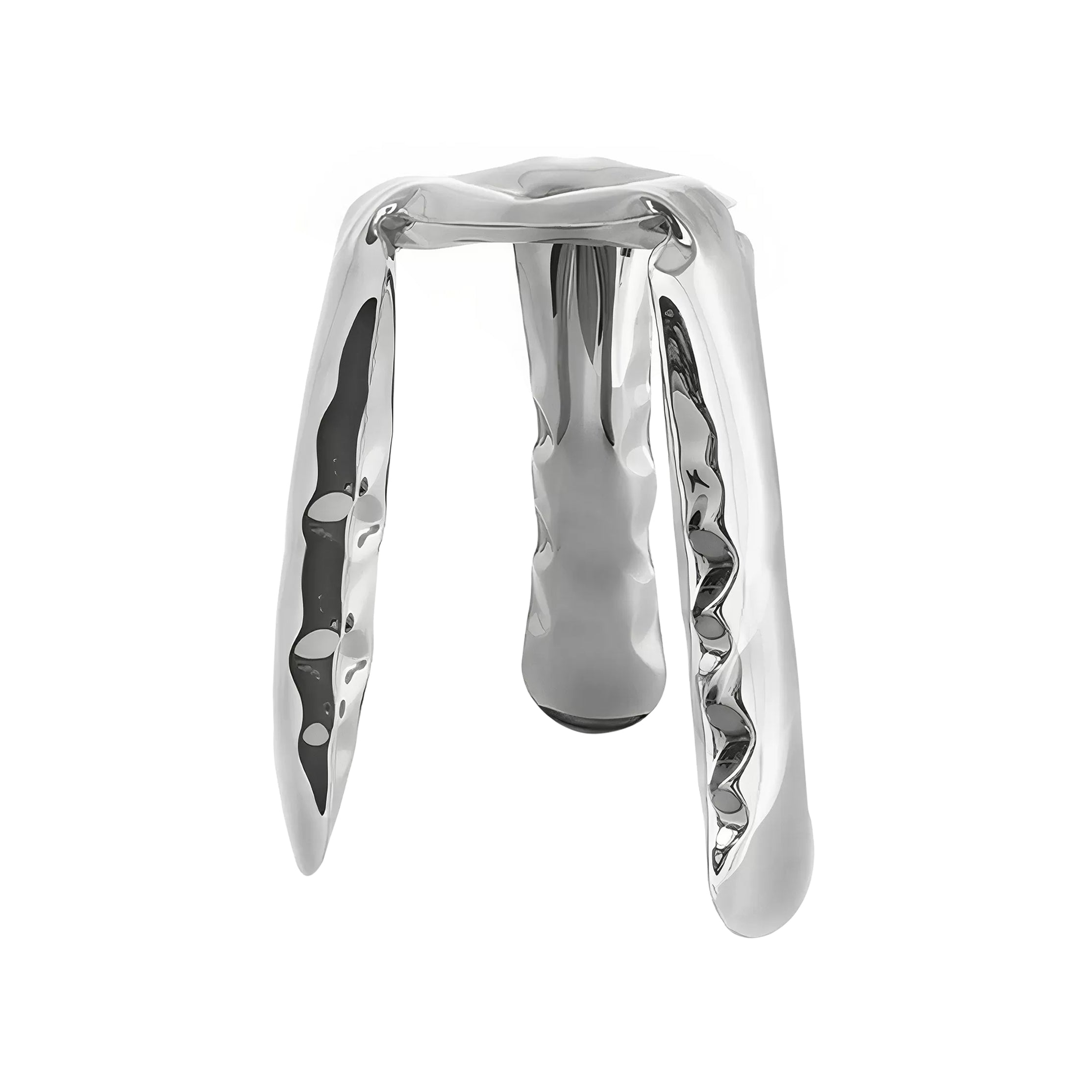 Plopp Kitchen Stool: Inox Polished