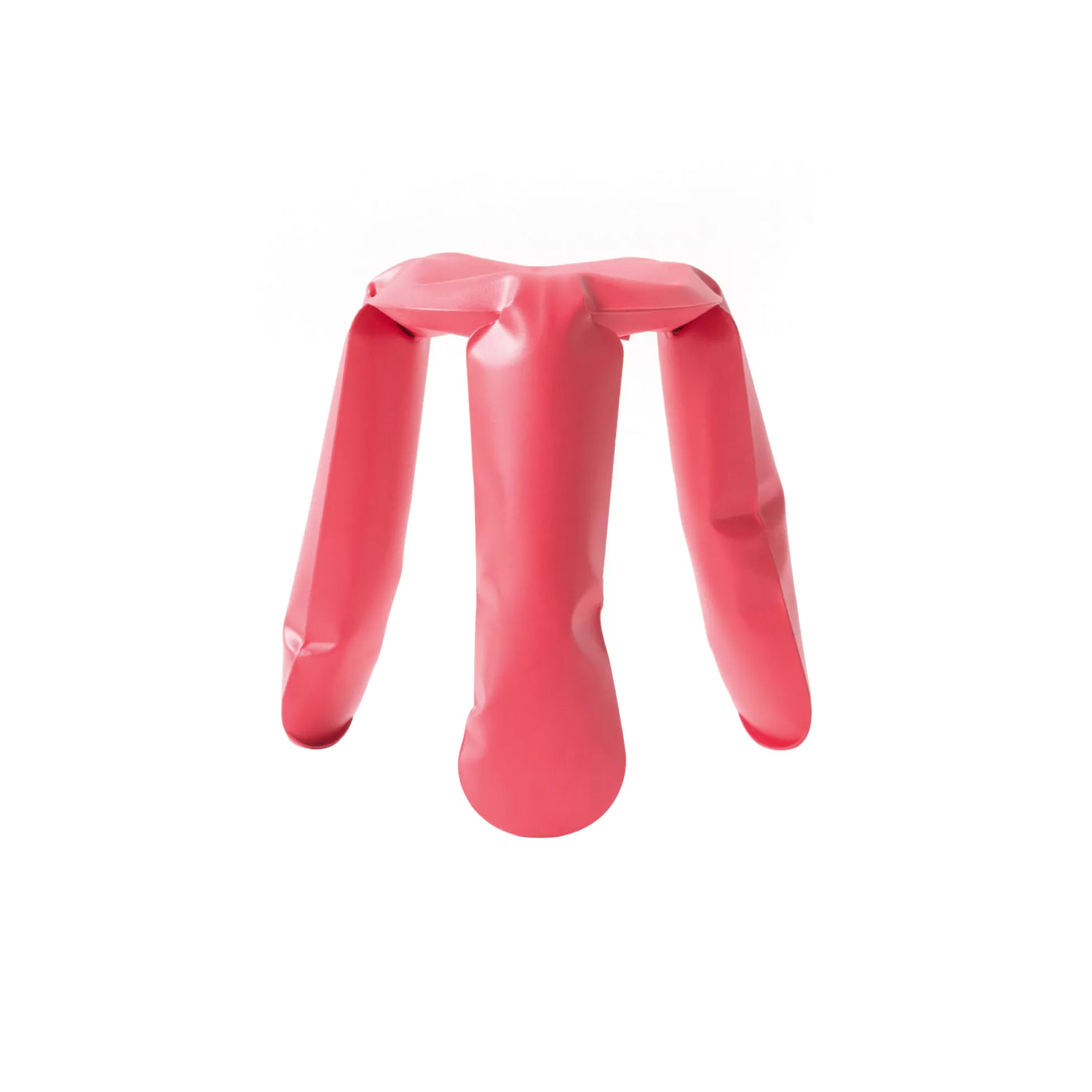 Plopp Mini Stool: Strawberry Red Steel