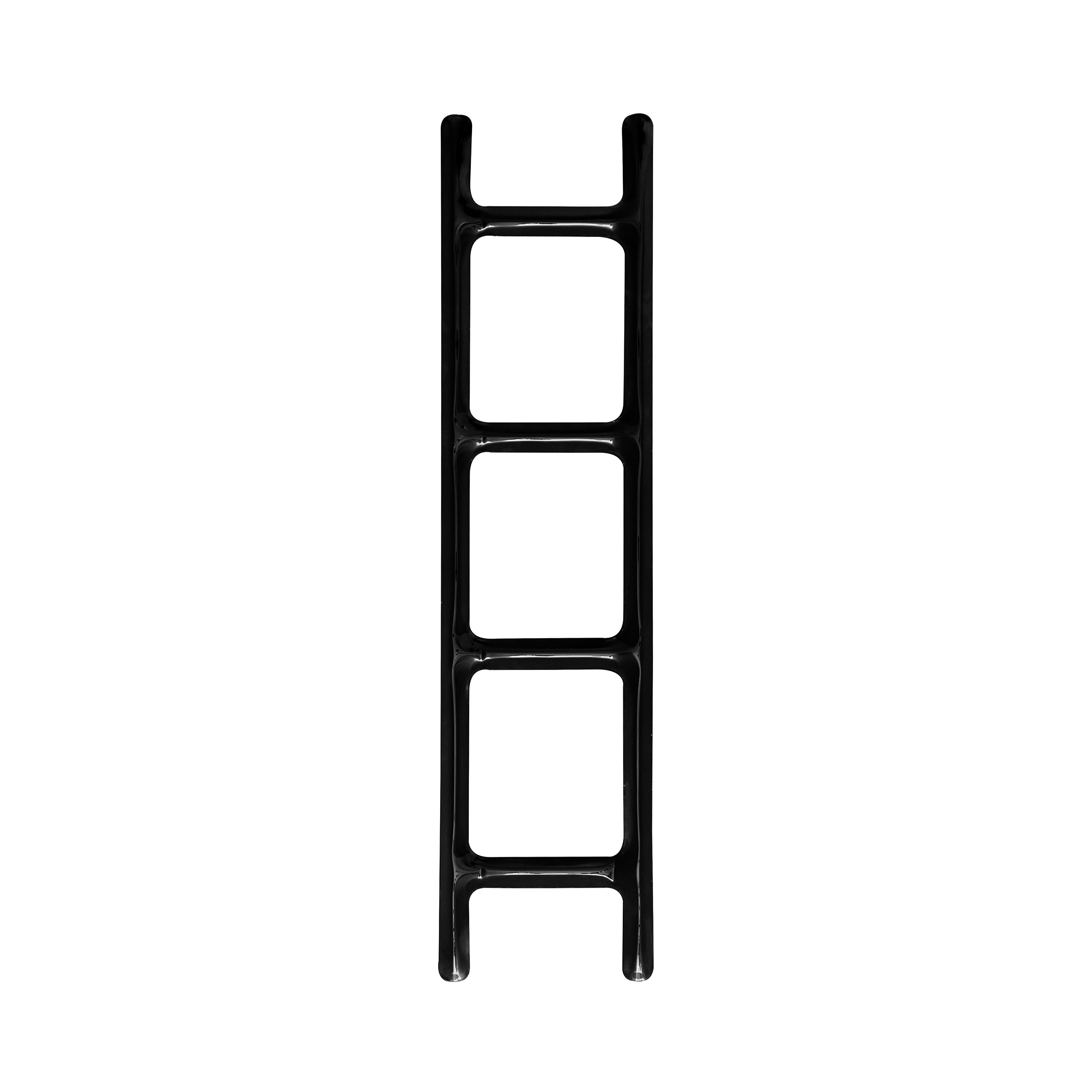 Drab Ladder Hanger: Black Glossy Steel