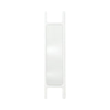 Drab Mirror: White Glossy Carbon Steel