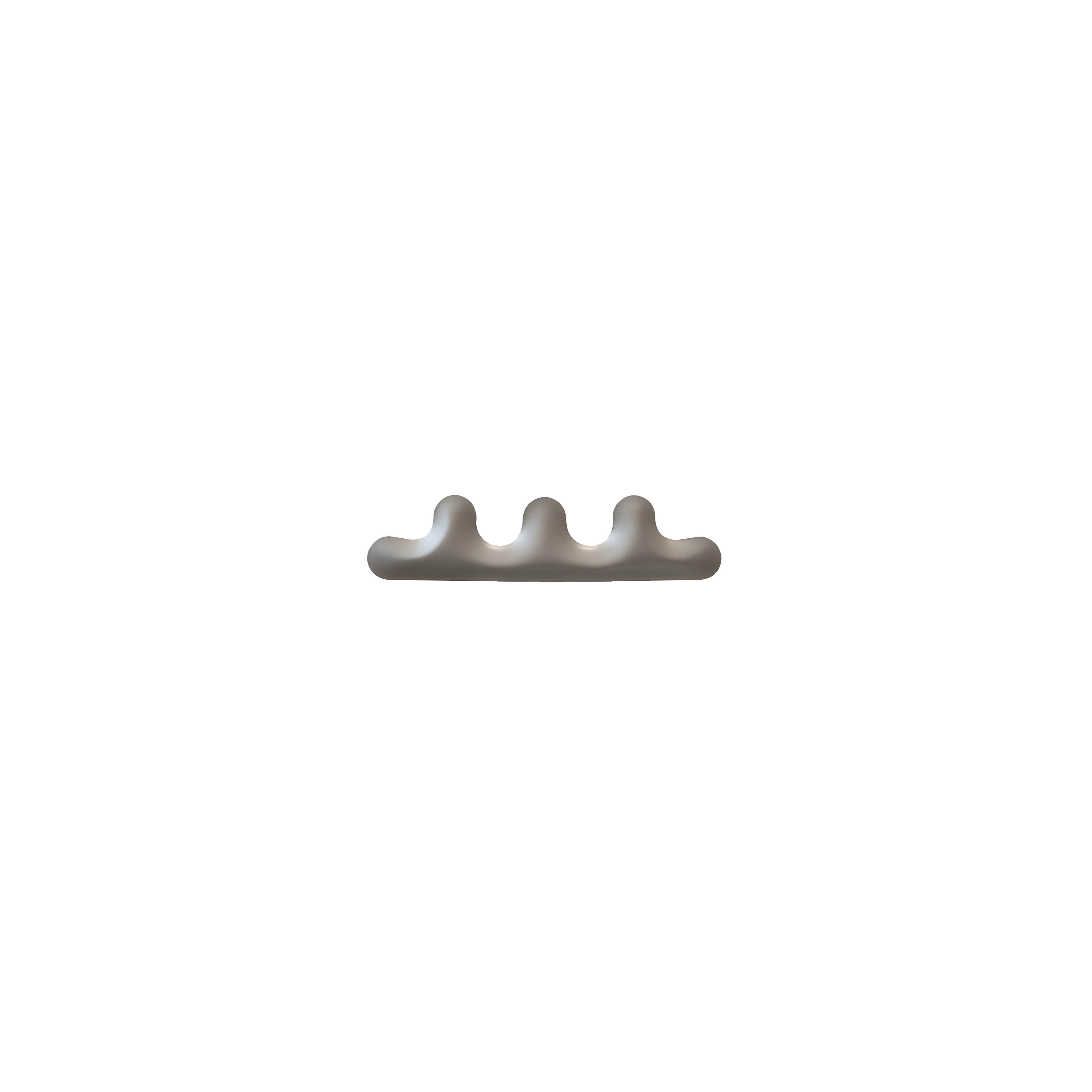 Kamm Wall Hanger: 3 + Beige Grey Matt Steel
