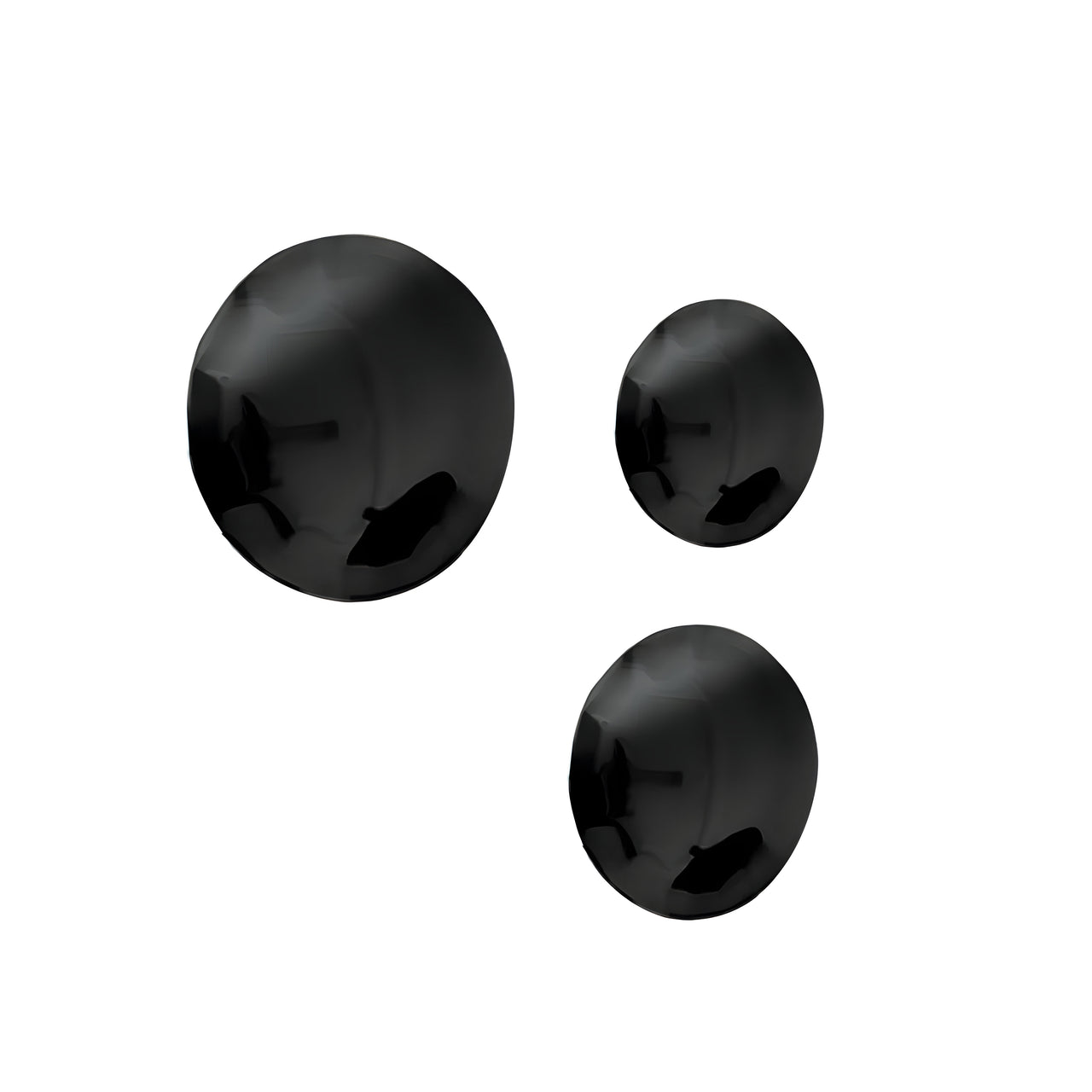 Pin Wall Hanger: Set + 3 + Black Glossy Steel