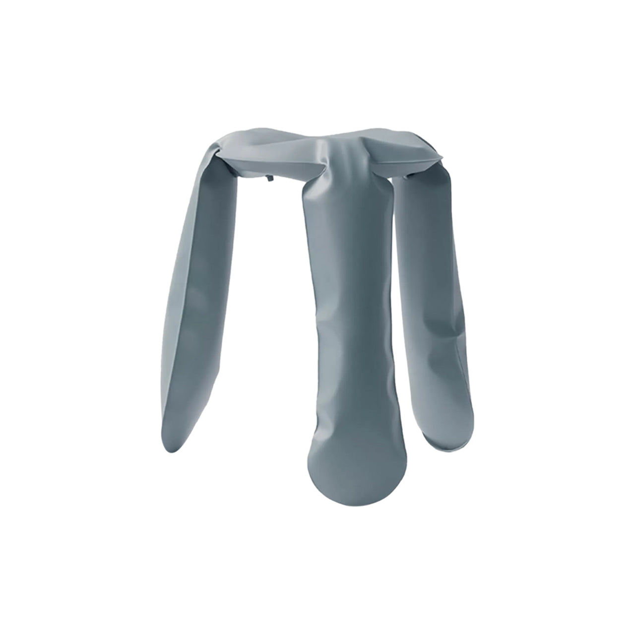 Plopp Standard Stool: Blue Grey Matt Aluminum