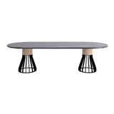 Mewoma Dining Table: Oblong + Black Marquina Marble