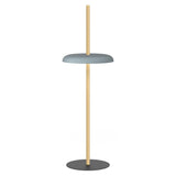 Nivél Portable Floor Lamp: Oak + Slate Blue