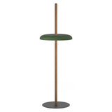 Nivél Portable Floor Lamp: Walnut + Forest Green