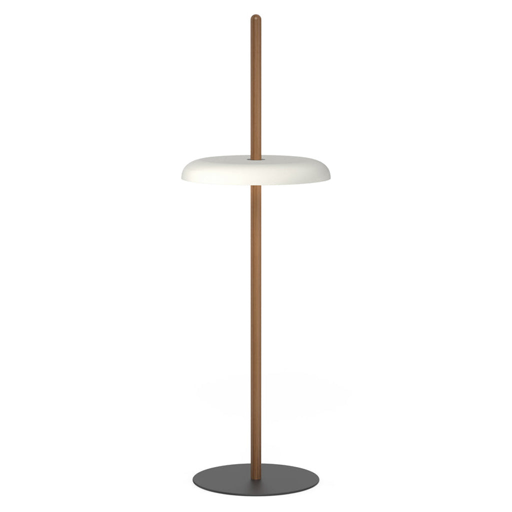 Nivél Portable Floor Lamp: Walnut + White