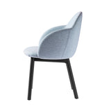 Iola Armchair: Wood Base + Black Ash