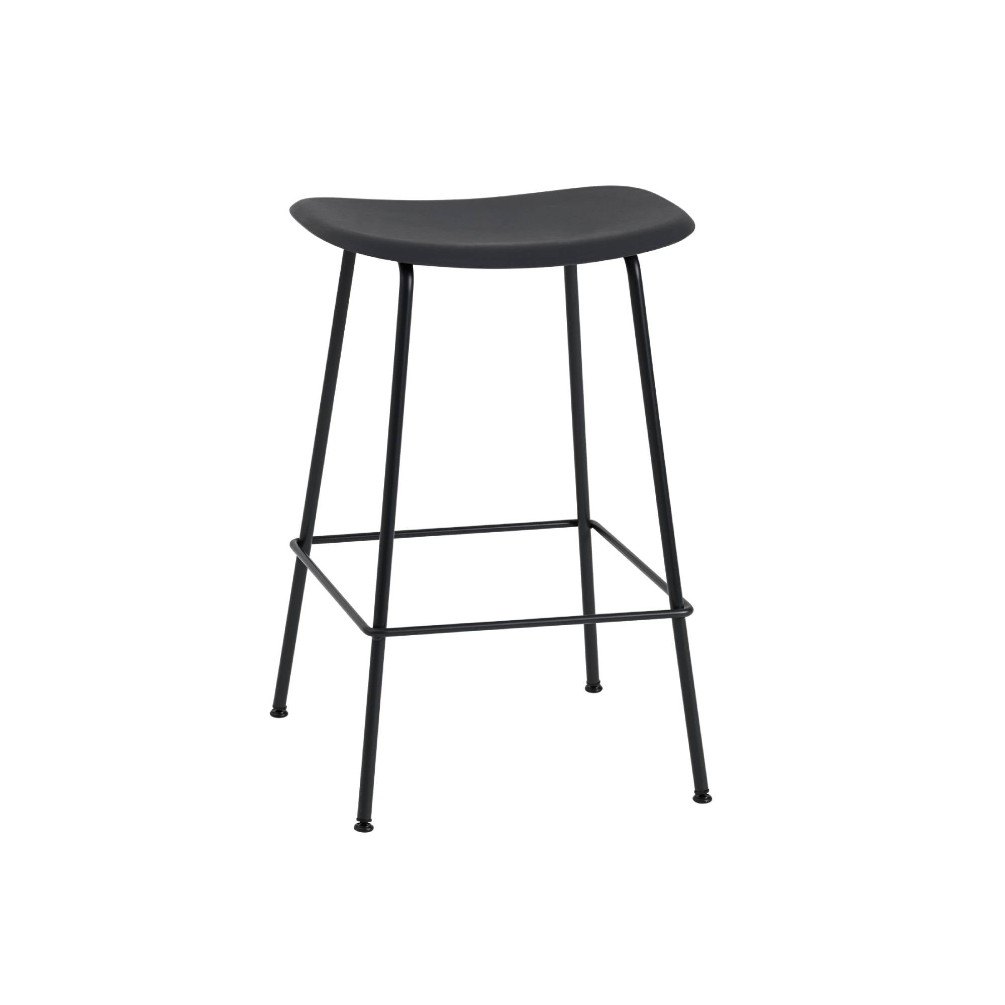 Fiber Bar + Counter Stool: Tube Base + Counter + Black