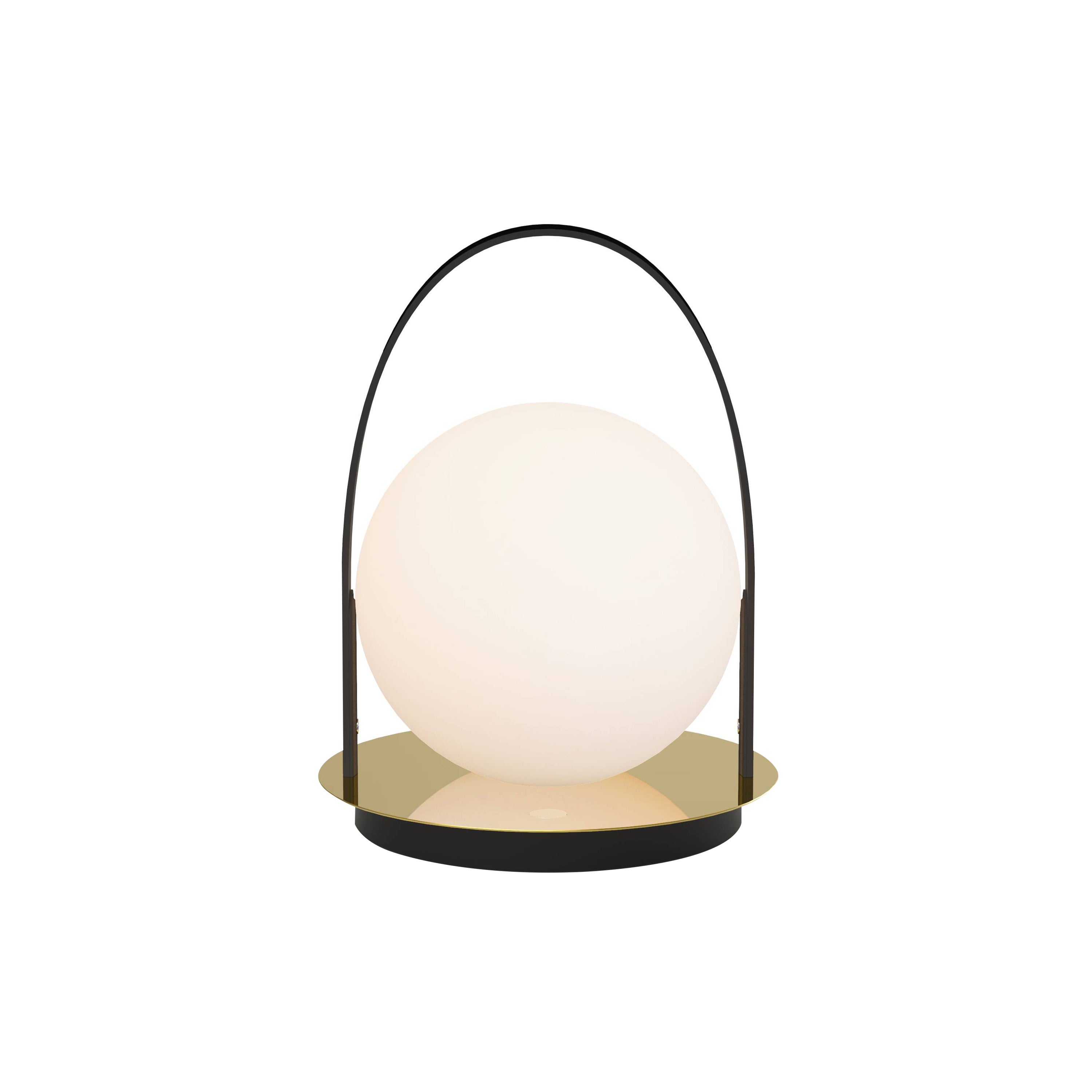 Bola Lantern Cordless: Black + Brass