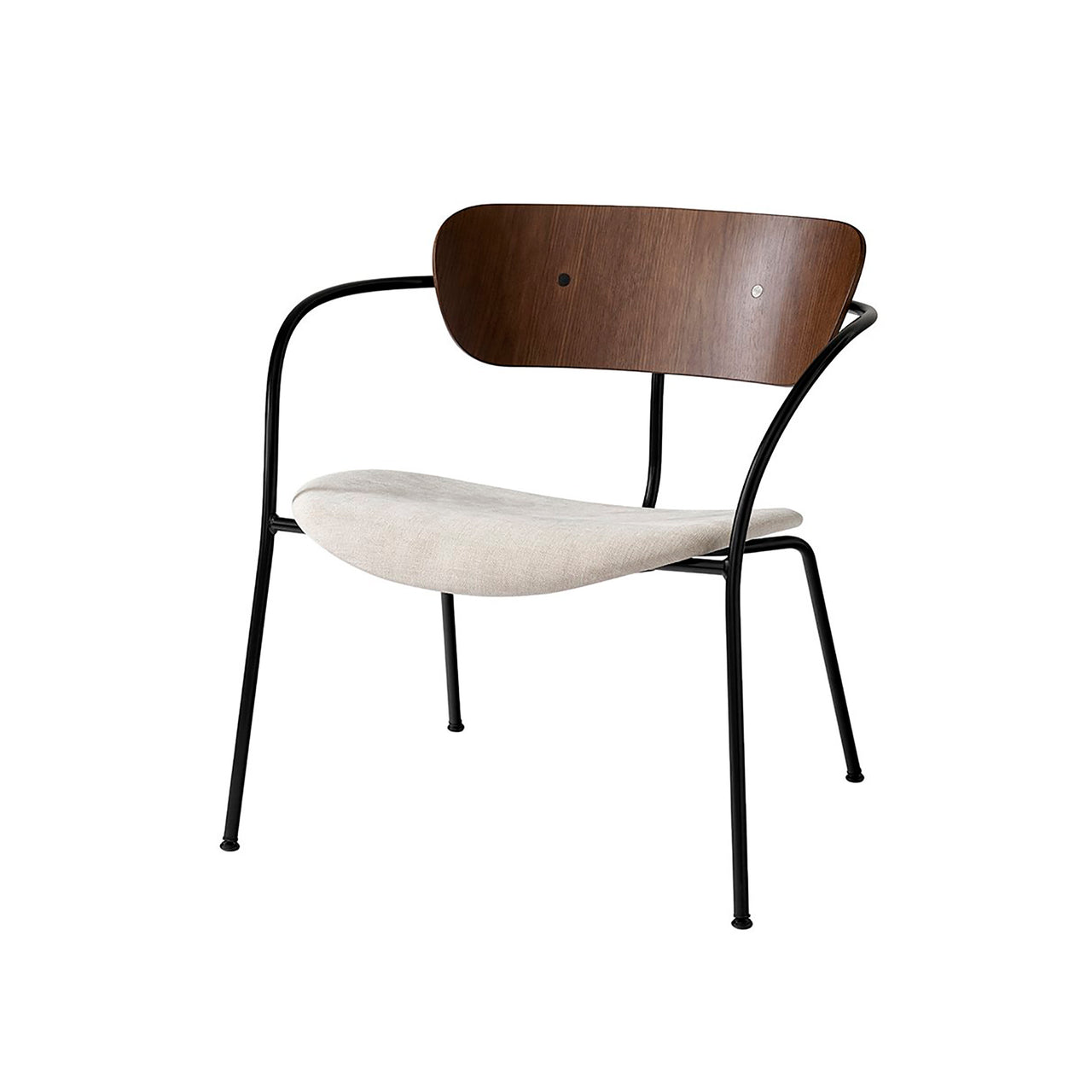 Pavilion Lounge Chair Upholstered: AV6 + Lacquered Walnut