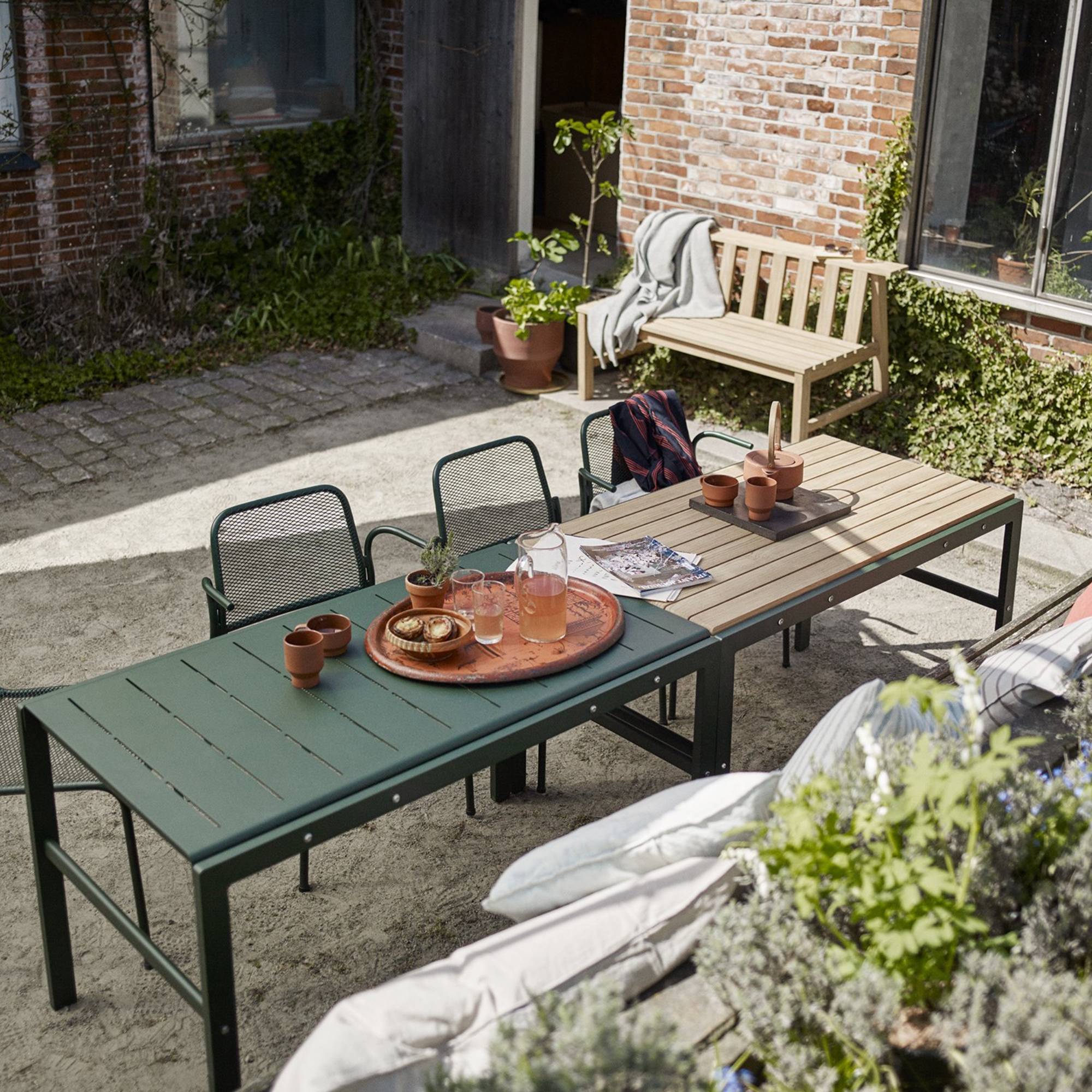 Reform Table: Aluminum + Teak