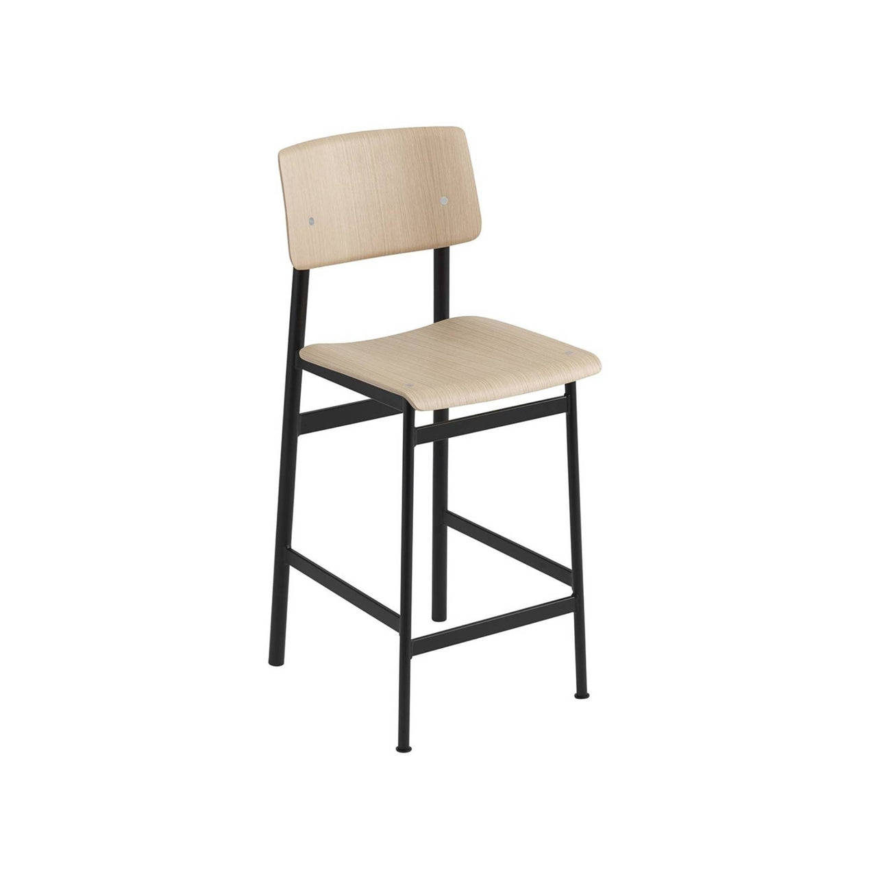 Loft Bar + Counter Stool: Counter + Black + Oak