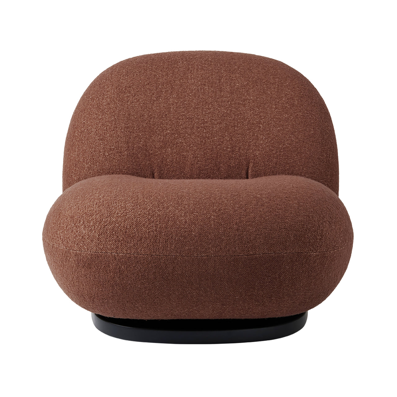 Pacha Lounge Chair: Swivel + Black Semi Matt
