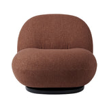 Pacha Lounge Chair: Swivel + Black Semi Matt