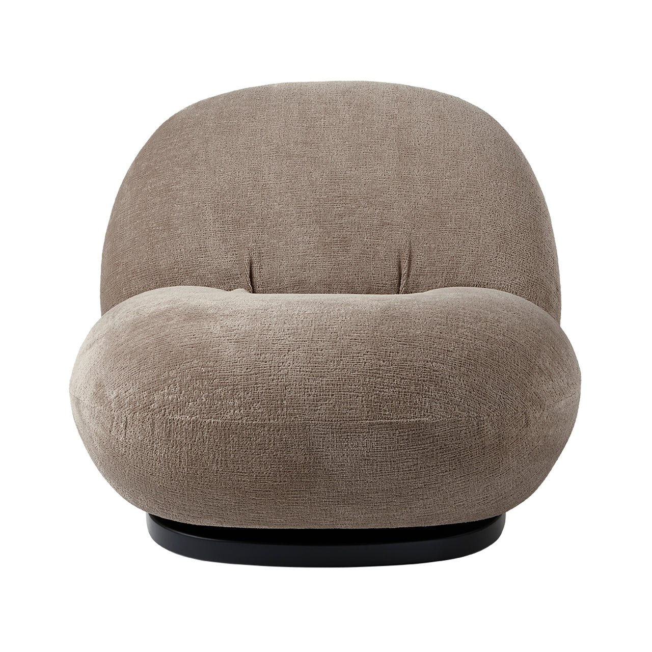 Pacha Lounge Chair: Swivel + Black Semi Matt