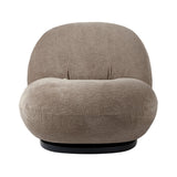 Pacha Lounge Chair: Swivel + Black Semi Matt