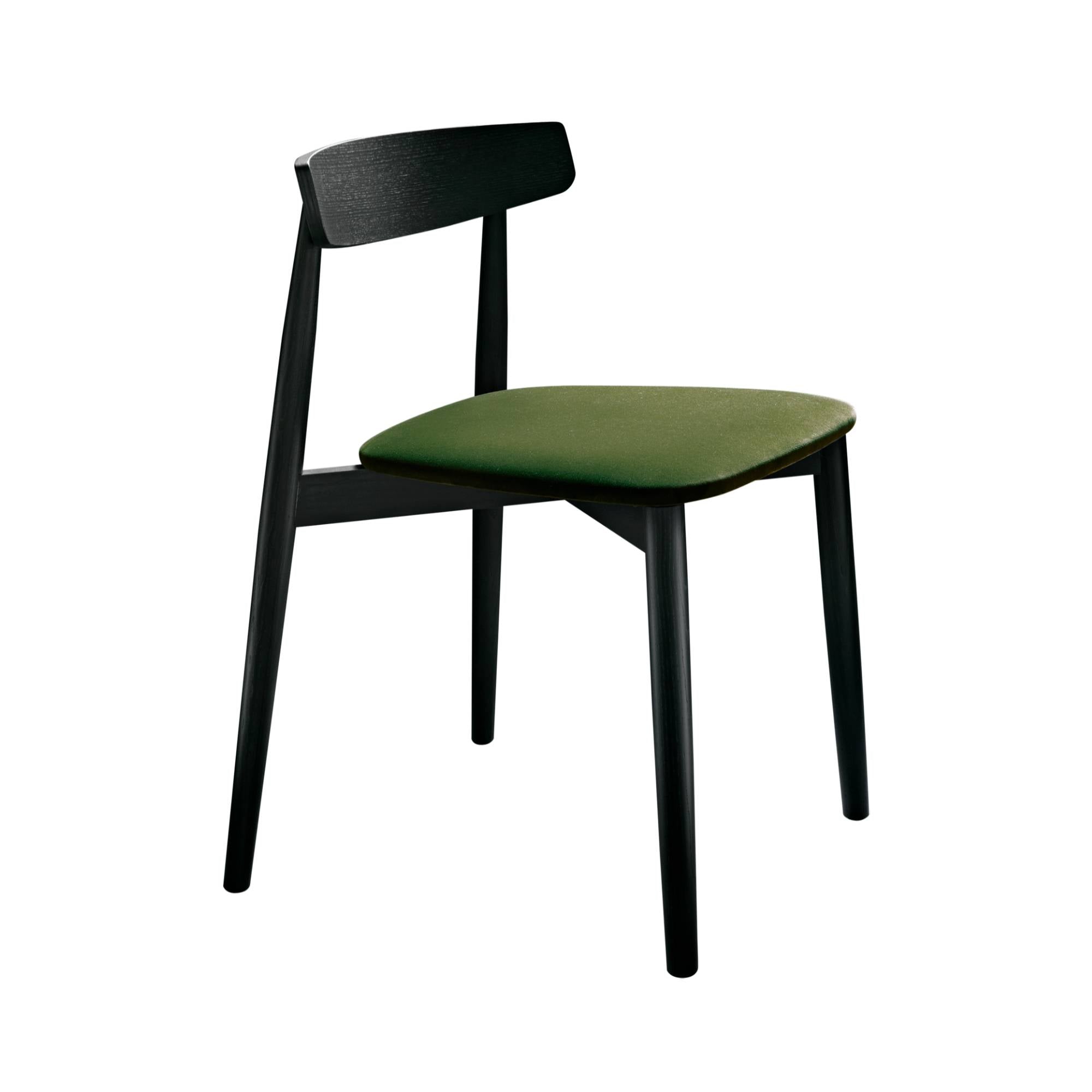 Claretta Chair: Black Aniline