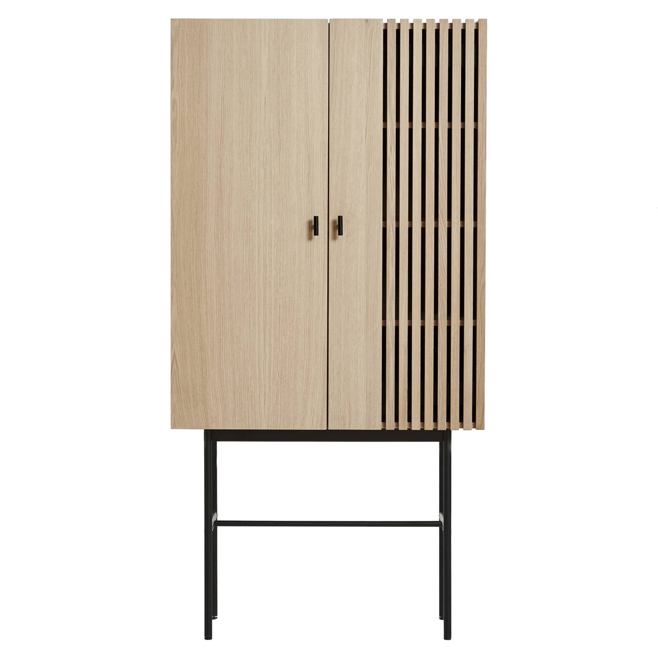 Array Highboard: White Pigmented Oak