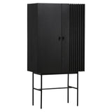 Array Highboard: Black Painted Oak