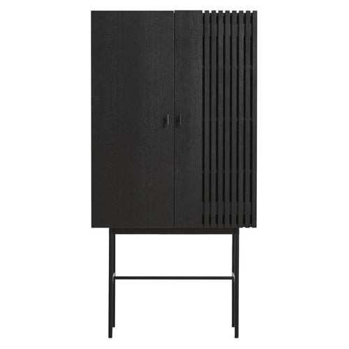 Array Highboard: Black Painted Oak